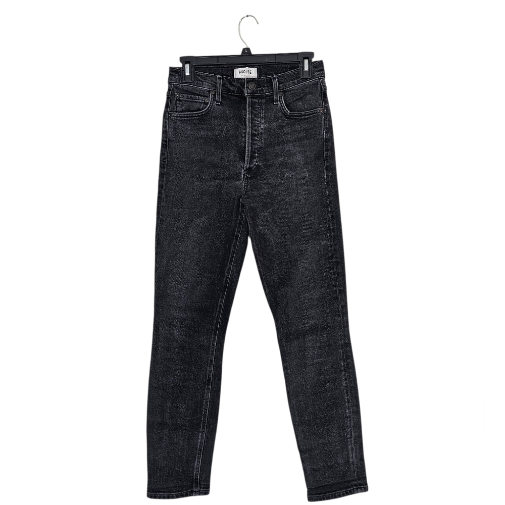 AGOLDE High Rise Skinny Ankle Slim Black Jeans 26 Preowned